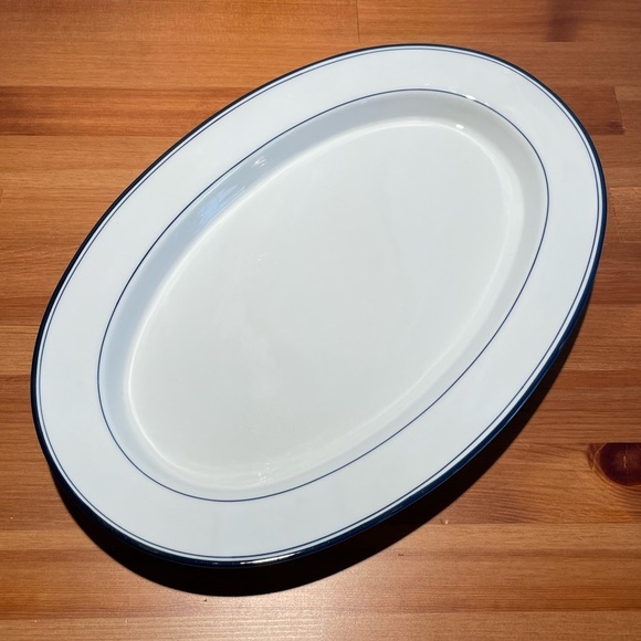 Dansk Concerto Portugal 16" Oval Platter Ceramic Blue White Servewear Traditiona - Picture 5 of 13